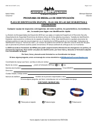 Formulario DDD-1551A-S Formulario De Pedidos - Programa De Medalla De Identificacion - Arizona (Spanish)