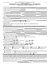 Form CCA-0100A Provider&#039;s Child Care Operational Information - Arizona