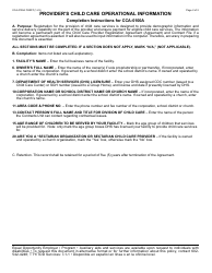 Form CCA-0100A Provider&#039;s Child Care Operational Information - Arizona, Page 2