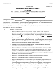 Form FAA-1549A Memorandum of Understanding - Merchant Restaurant Meals Program - Arizona, Page 3