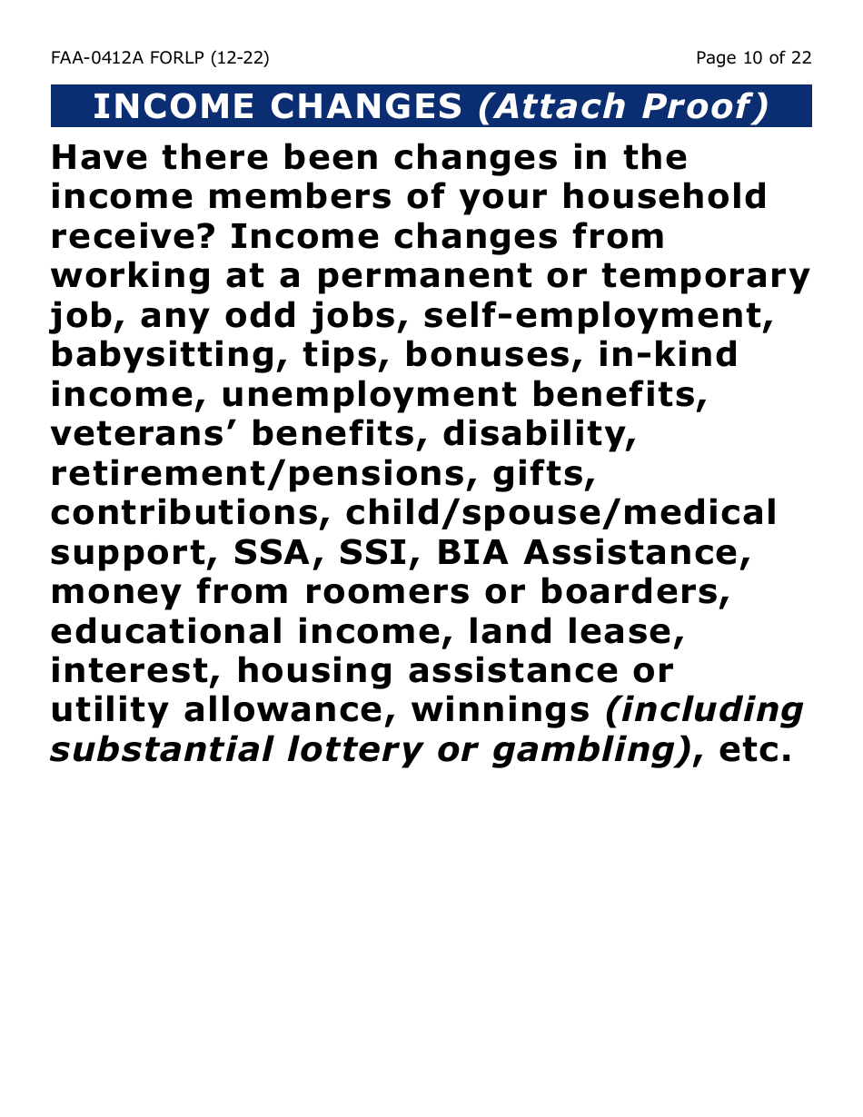 Form FAA-0412A-LP Change Report (Large Print) - Arizona, Page 10