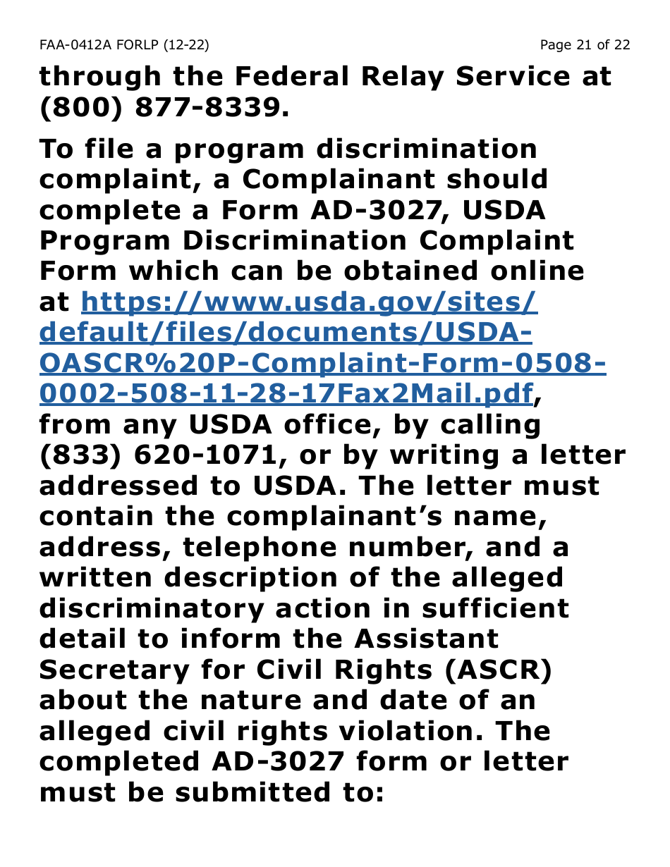Form FAA-0412A-LP Change Report (Large Print) - Arizona, Page 21