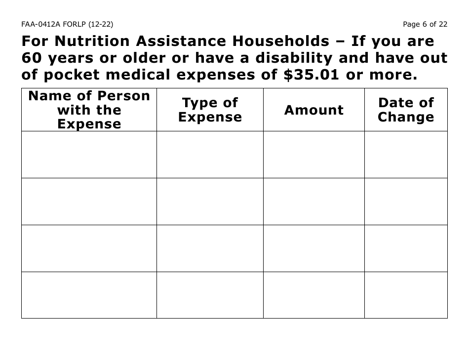 Form FAA-0412A-LP Change Report (Large Print) - Arizona, Page 6