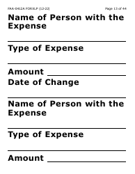 Form FAA-0412A-XLP change Report (Extra Large Print) - Arizona, Page 13