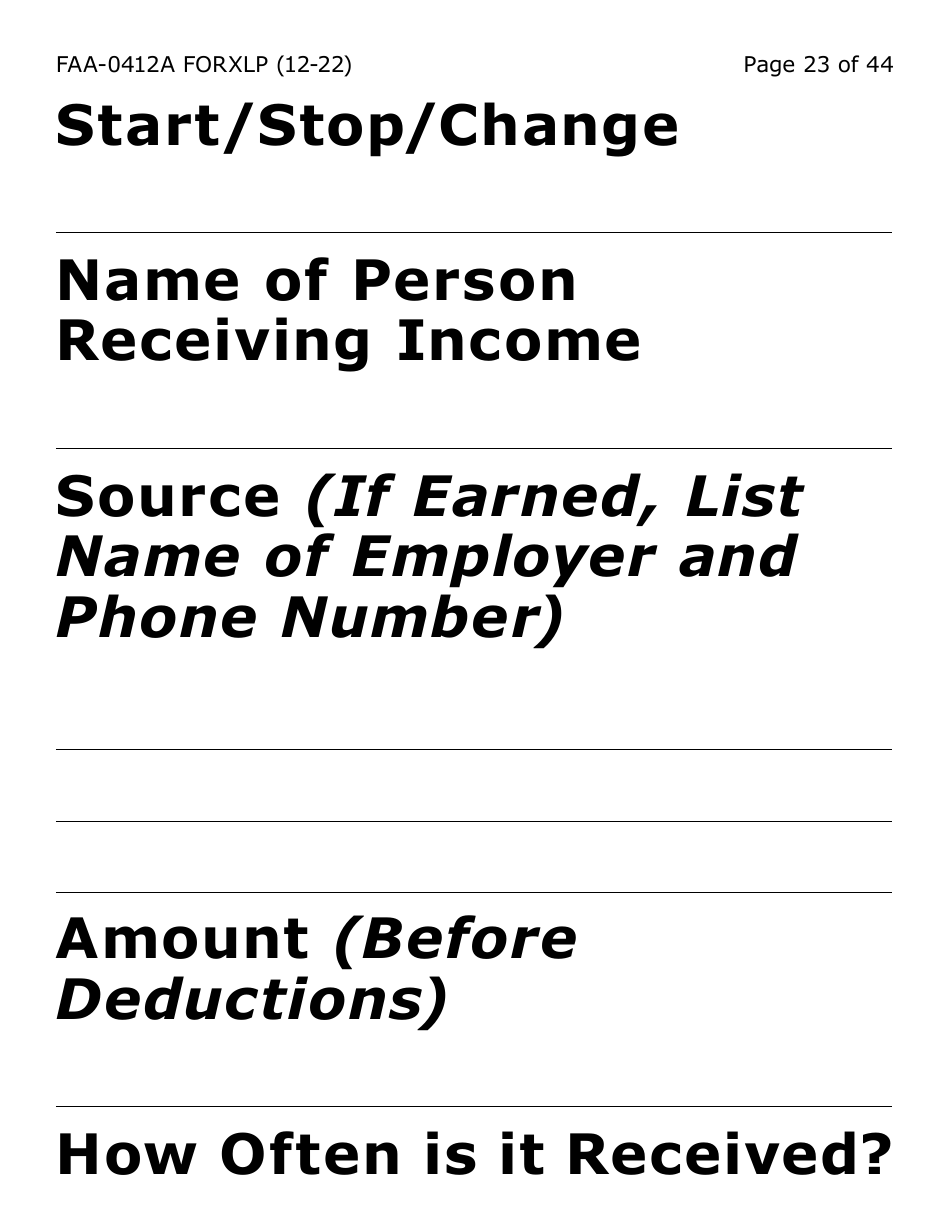 Form FAA-0412A-XLP change Report (Extra Large Print) - Arizona, Page 23