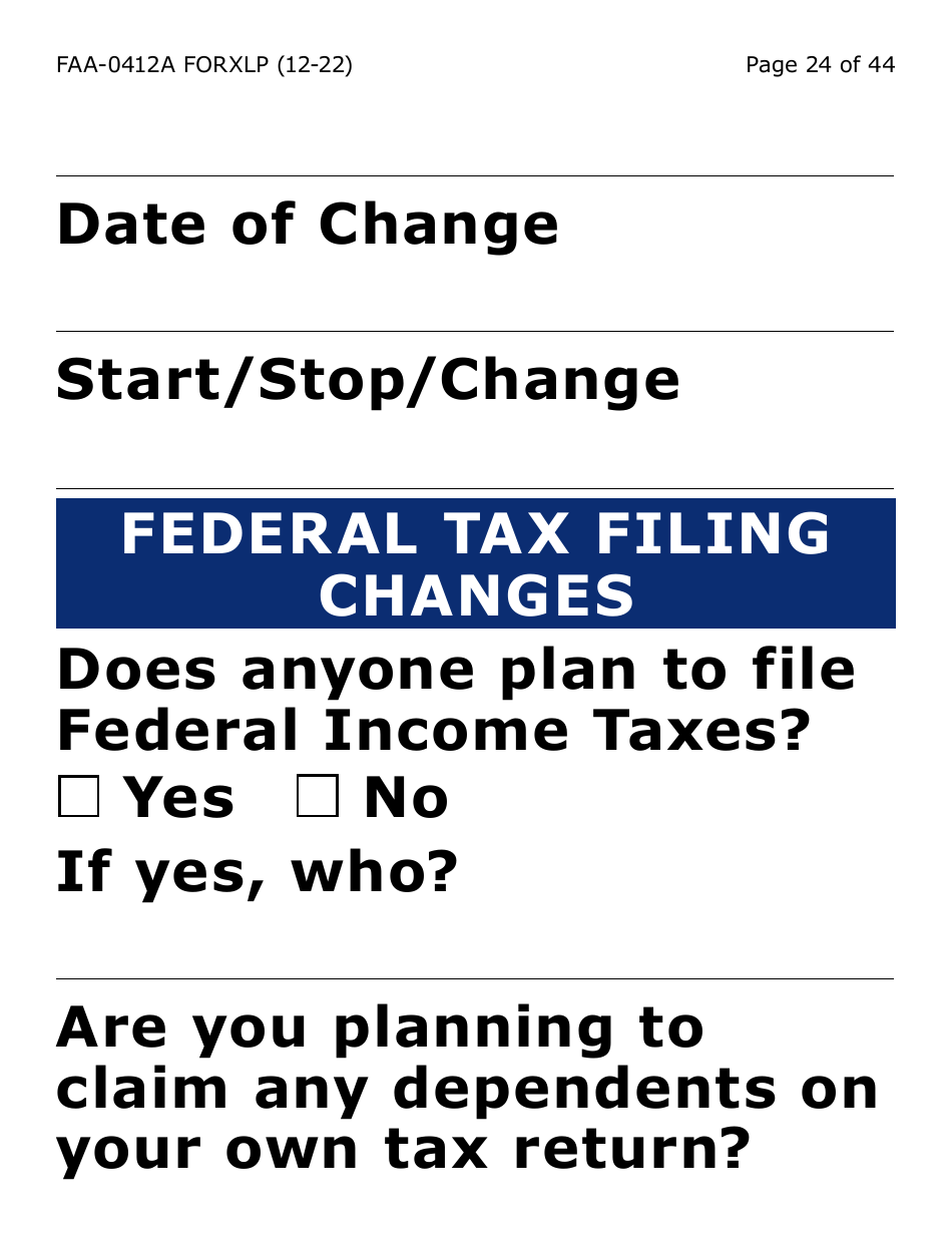 Form FAA-0412A-XLP change Report (Extra Large Print) - Arizona, Page 24