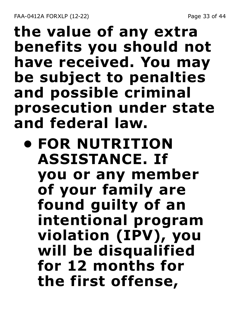 Form FAA-0412A-XLP change Report (Extra Large Print) - Arizona, Page 33