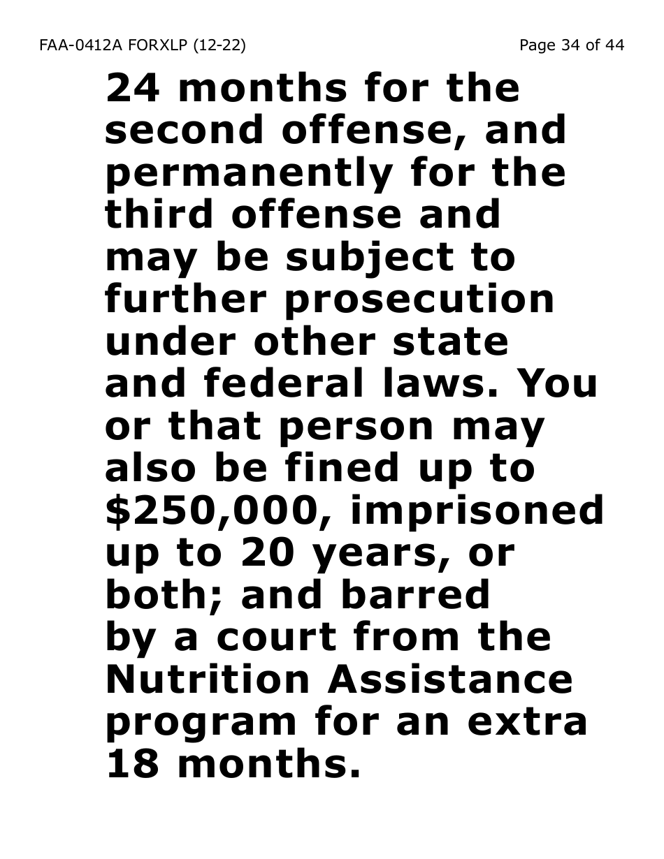 Form FAA-0412A-XLP change Report (Extra Large Print) - Arizona, Page 34