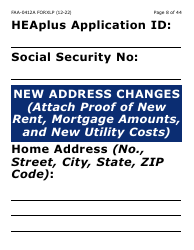 Form FAA-0412A-XLP change Report (Extra Large Print) - Arizona, Page 8