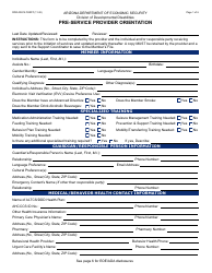 Document preview: Form DDD-0097A Pre-service Provider Orientation - Arizona