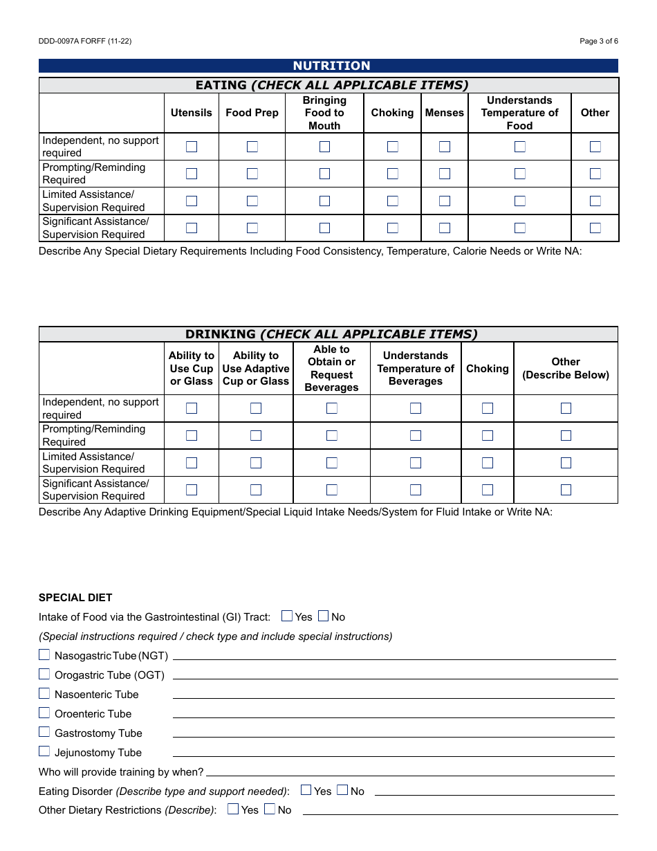 Form DDD-0097A Pre-service Provider Orientation - Arizona, Page 3