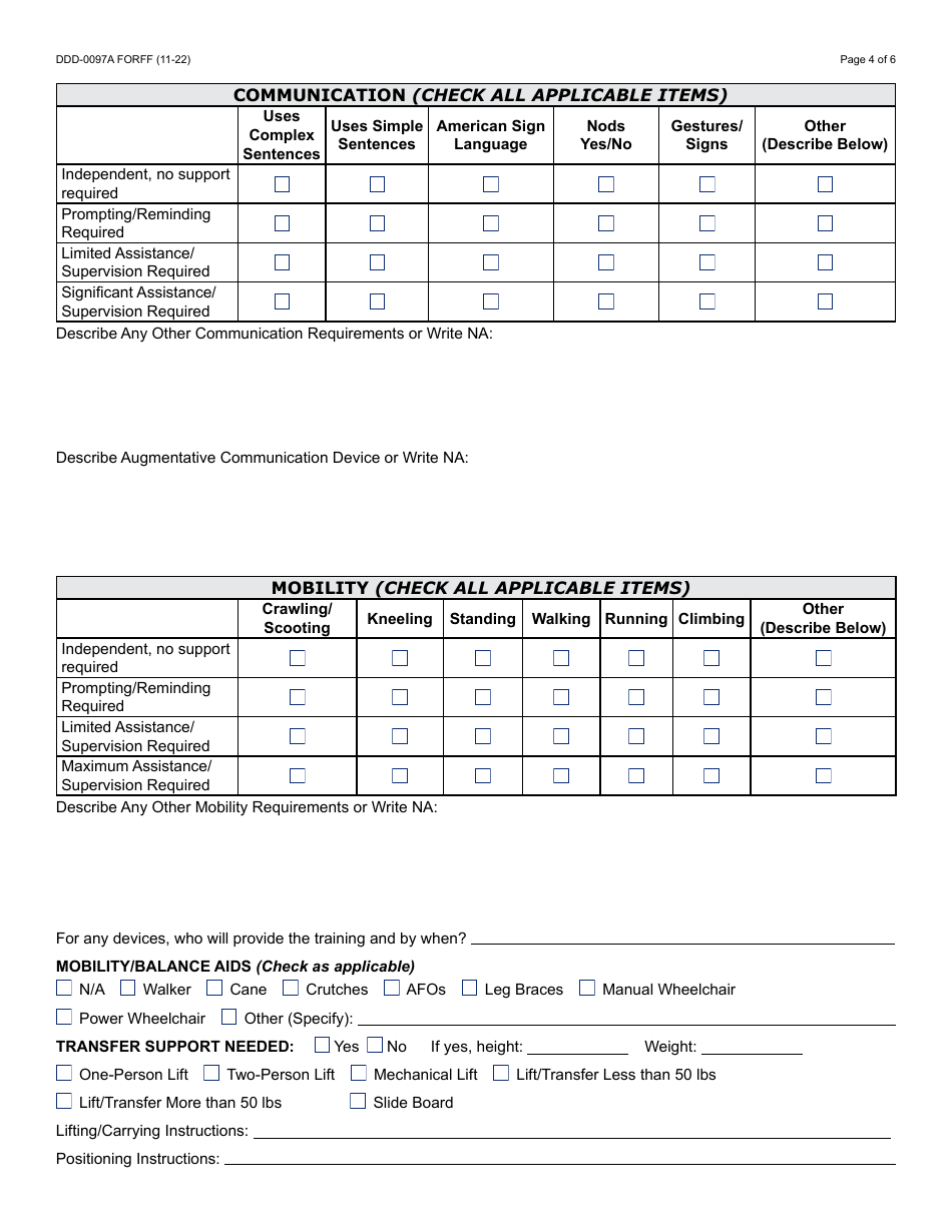 Form DDD-0097A Pre-service Provider Orientation - Arizona, Page 4