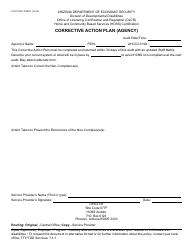 Document preview: Form LCR-1000C Corrective Action Plan (Agency) - Arizona