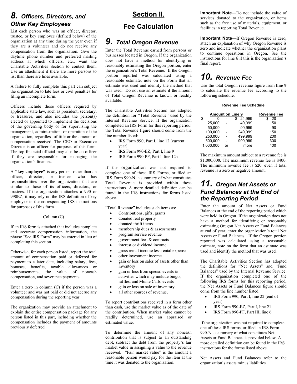 Form CT-12F Charitable Activities Form for Foreign Charities - Oregon, Page 5