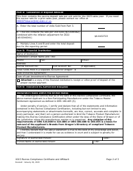 Escrow Compliance Certificate and Affidavit (Non-participating Manufacturer) - Oregon, Page 2