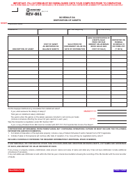 Document preview: Form REV-861 Schedule DA Disposition of Assets - Pennsylvania