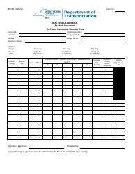 Document preview: Form BR68 Asphalt Pavement in-Place Pavement Density Data - Pqi Density - New York