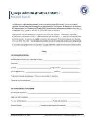 Queja Administrativa Estatal - Educacion Especial - Idaho (Spanish)
