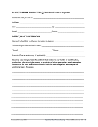 Expedited Due Process Hearing Request Form - Special Education - Idaho, Page 2
