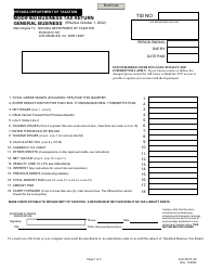 Document preview: Form NVTF-20 Modified Business Tax Return - General Business - Nevada