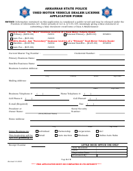 Used Motor Vehicle Dealer License Application Form - Arkansas, Page 2