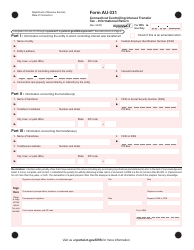 Document preview: Form AU-331 Connecticut Controlling Interest Transfer Tax - Informational Return - Connecticut