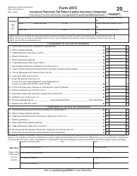 Document preview: Form 207C Insurance Premiums Tax Return Captive Insurance Companies - Connecticut