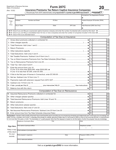 Form 207C  Printable Pdf