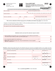 Document preview: Form 207C EXT Application for Extension of Time to File Connecticut Captive Insurance Premiums Tax Return - Connecticut, 2022