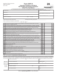 Document preview: Form 207F-5 Insurance Premiums Tax Return Nonresident and Foreign Companies Initial Five-Year Return - Connecticut