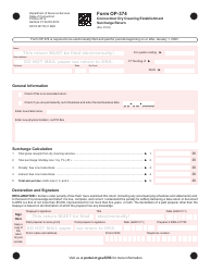 Document preview: Form OP-374 Connecticut Dry Cleaning Establishment Surcharge Return - Connecticut
