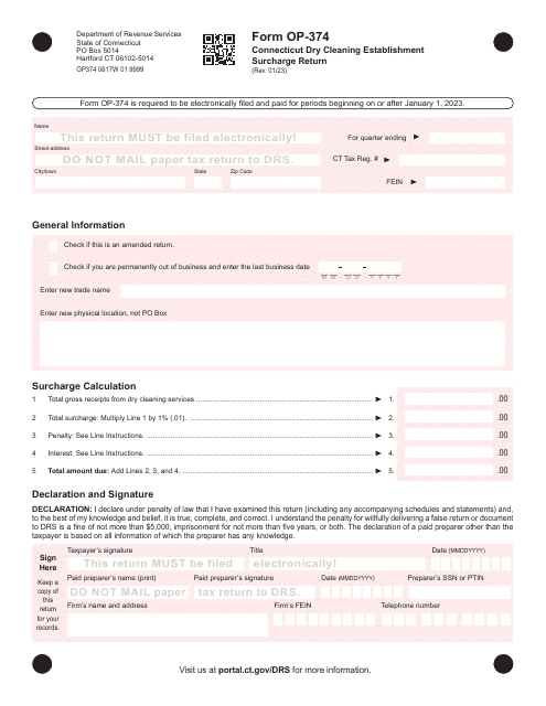 Form OP-374  Printable Pdf