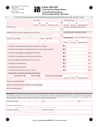 Document preview: Form OP-337 Tourism Surcharge Return on the Rental/Leasing of Passenger Motor Vehicles - Connecticut