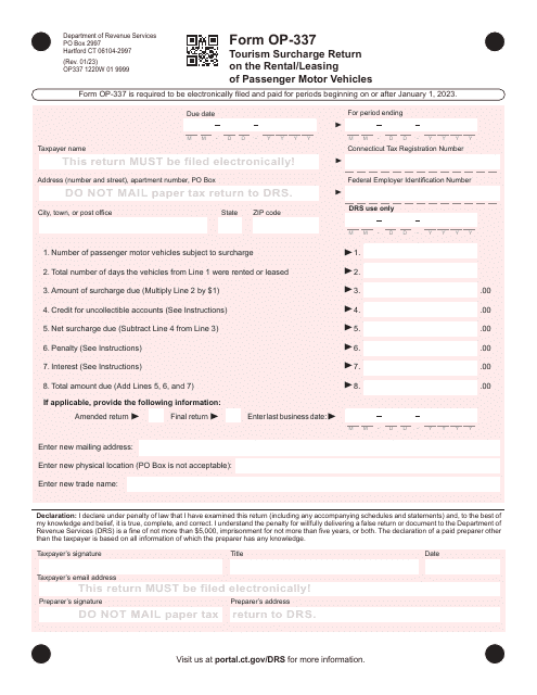 Form OP-337  Printable Pdf