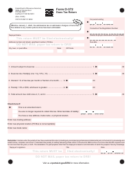 Form O-372 Dues Tax Return - Connecticut