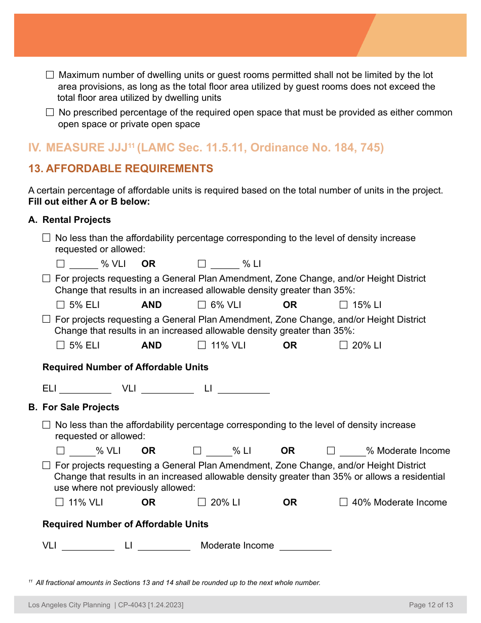 Form CP-4043 Affordable Housing Referral Form - City of Los Angeles, California, Page 12