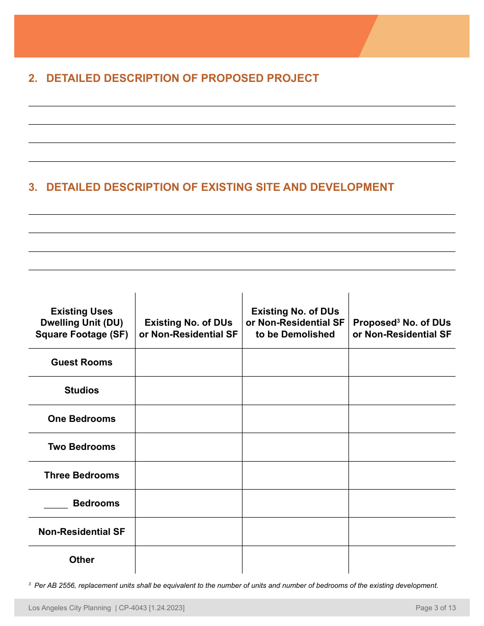 Form CP-4043 Affordable Housing Referral Form - City of Los Angeles, California, Page 3