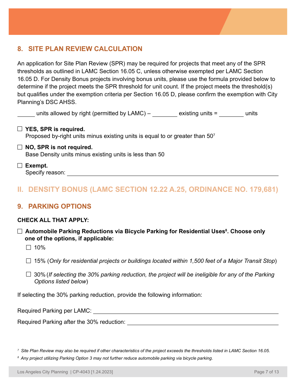 Form CP-4043 Affordable Housing Referral Form - City of Los Angeles, California, Page 7