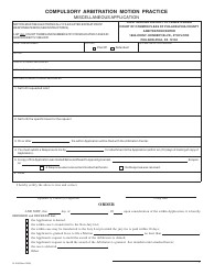 Document preview: Form 01-403 Compulsory Arbitration Motion Practice Miscellaneous Application - Philadelphia County, Pennsylvania
