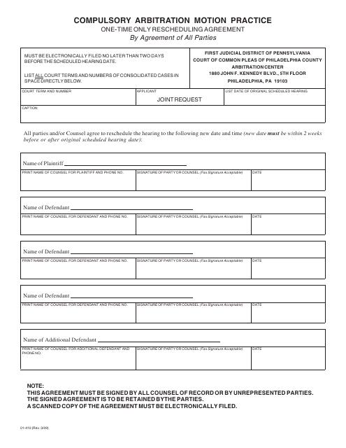 Form 01-410  Printable Pdf