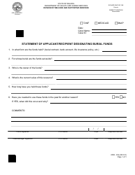 Document preview: Form 2006-EG Statement of Applicant/Recipient Designating Burial Funds - Nevada