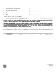 Form 2011A Income From Farm Operations &amp; Other Self-employment Operation Worksheet - Nevada, Page 2