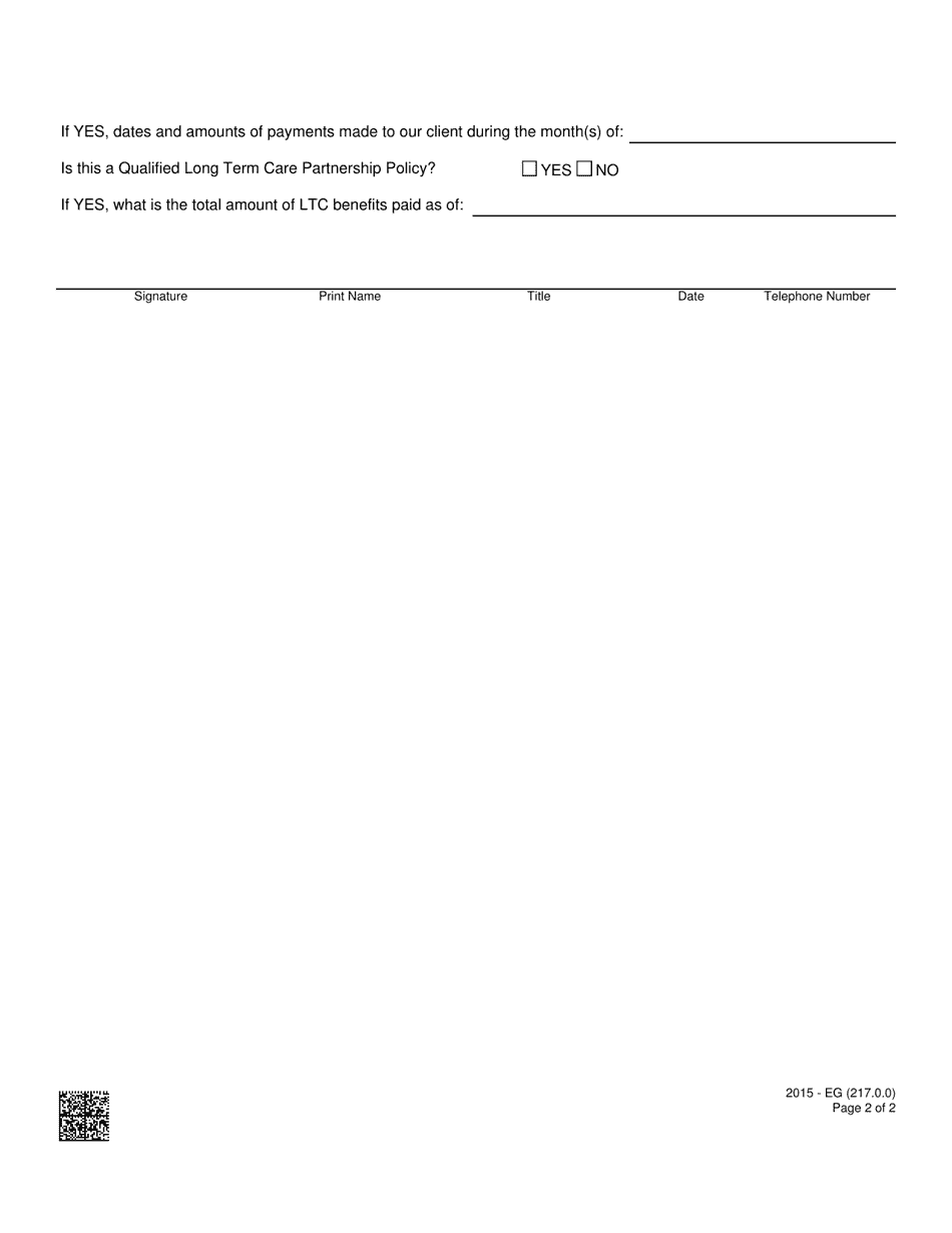 Form 2015-EG Insurance Policy Information - Nevada, Page 2