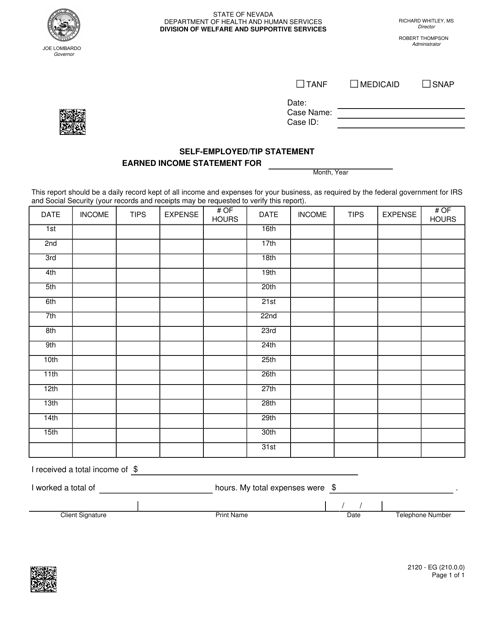 Form 2120-EG  Printable Pdf
