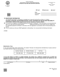 Document preview: Form 2429-EEA Insufficient Information - Nevada