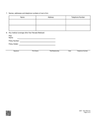 Form 2547-EG Medical Facility Information - Nevada, Page 2