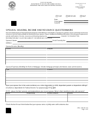 Document preview: Form 2796-EM Spousal Housing, Income and Resource Questionnaire - Nevada