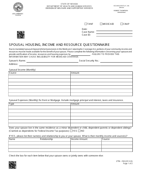 Form 2796-EM  Printable Pdf