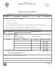 Form 2110-EM Medical Assistance Addendum - Nevada