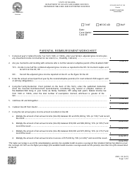 Document preview: Form 2028-EE Parental Reimbursement Worksheet - Nevada